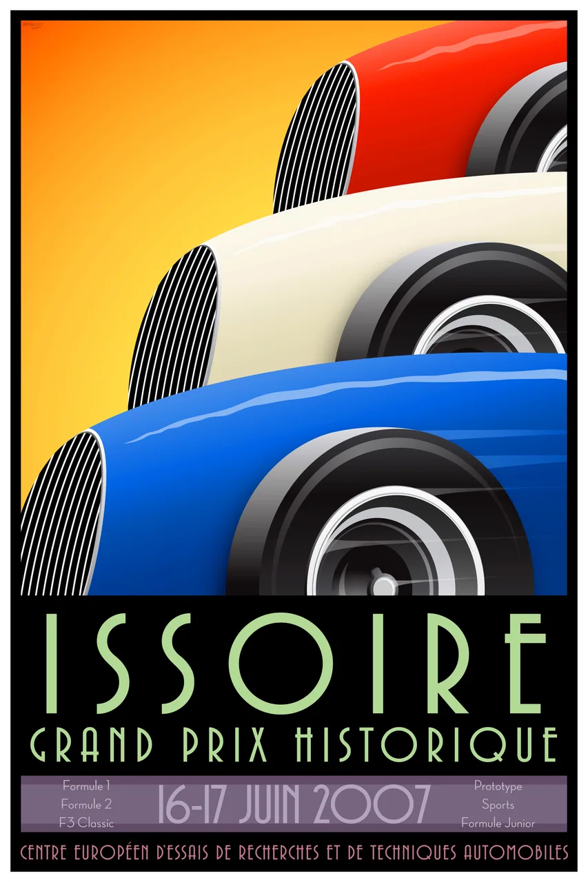 1936 Fransa Formula 1 Posteri kanvas tablo