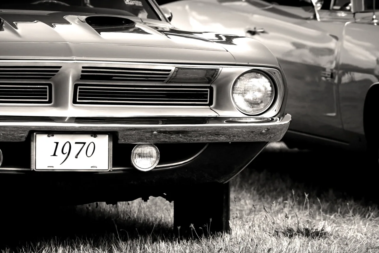 1970 Model Klasik Araba kanvas tablo
