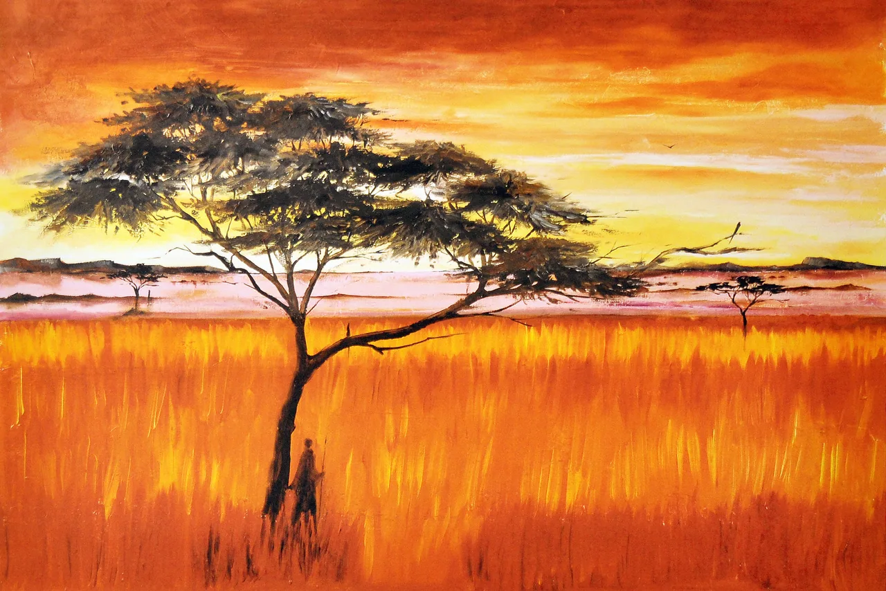 Afrika Ağacı kanvas tablo