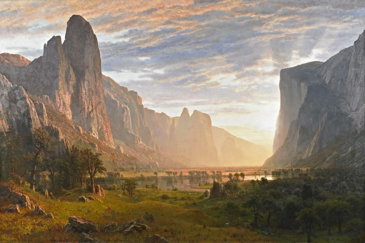 Yosemite Vadisi'ne Bakış kanvas tablo