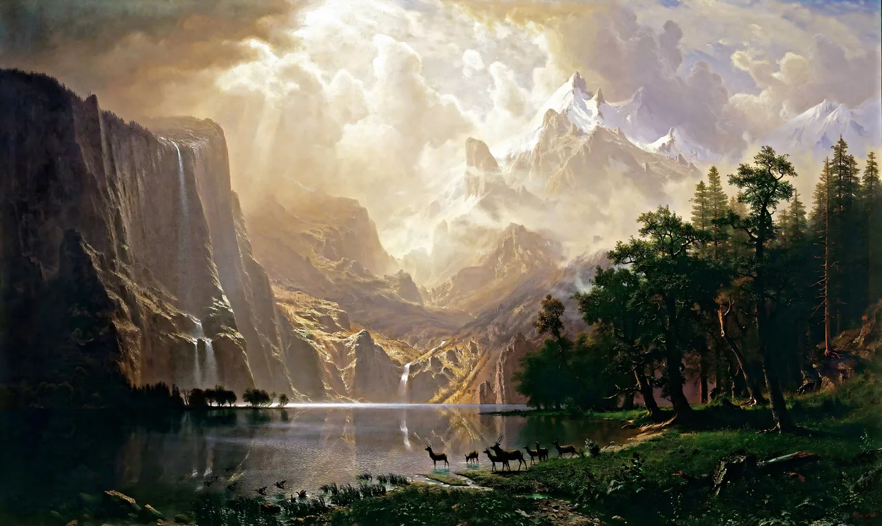 Sierra Nevada Dağlarında kanvas tablo