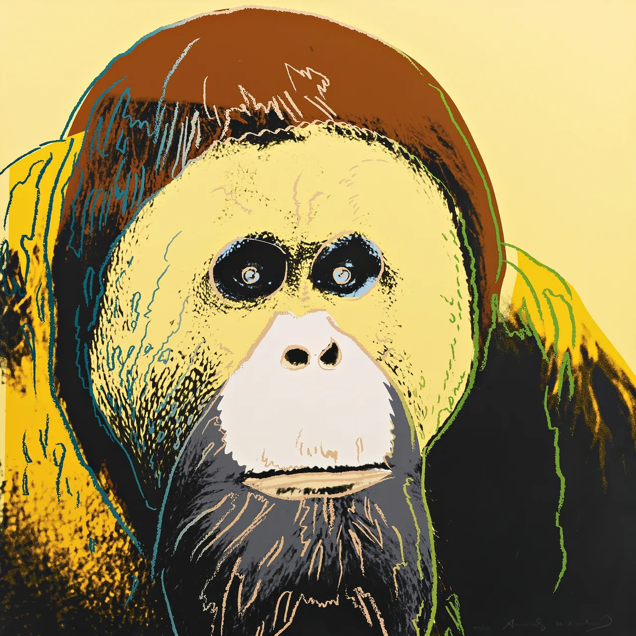 Orangutan kanvas tablo