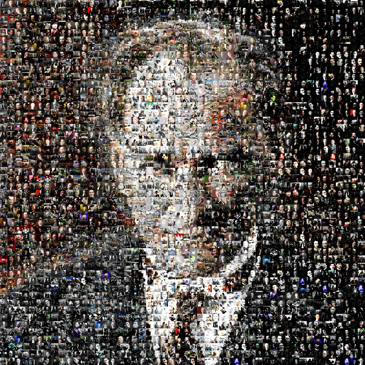 Atatürk Mozaik kanvas tablo
