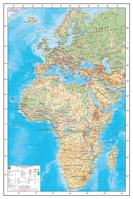 Afrika Avrupa Fiziki Haritası