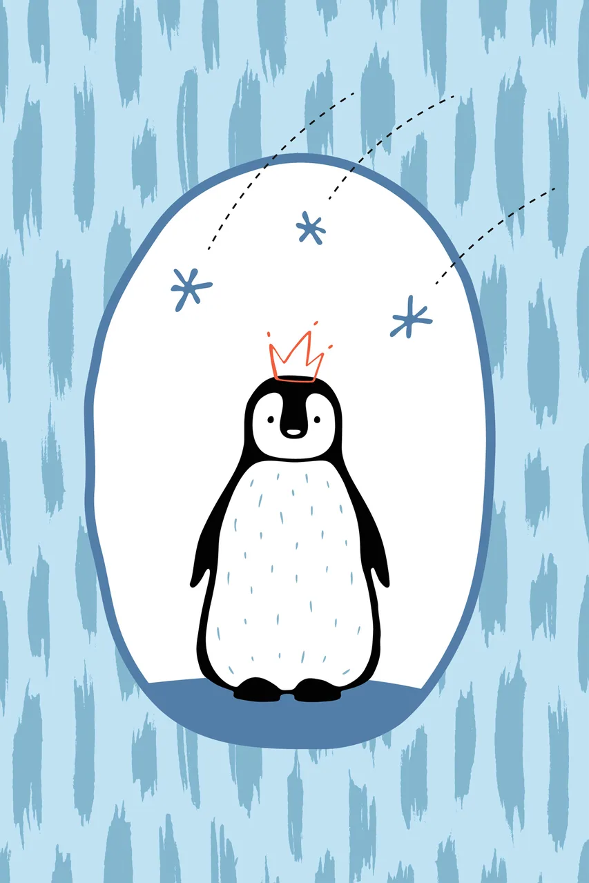Penguen kanvas tablo