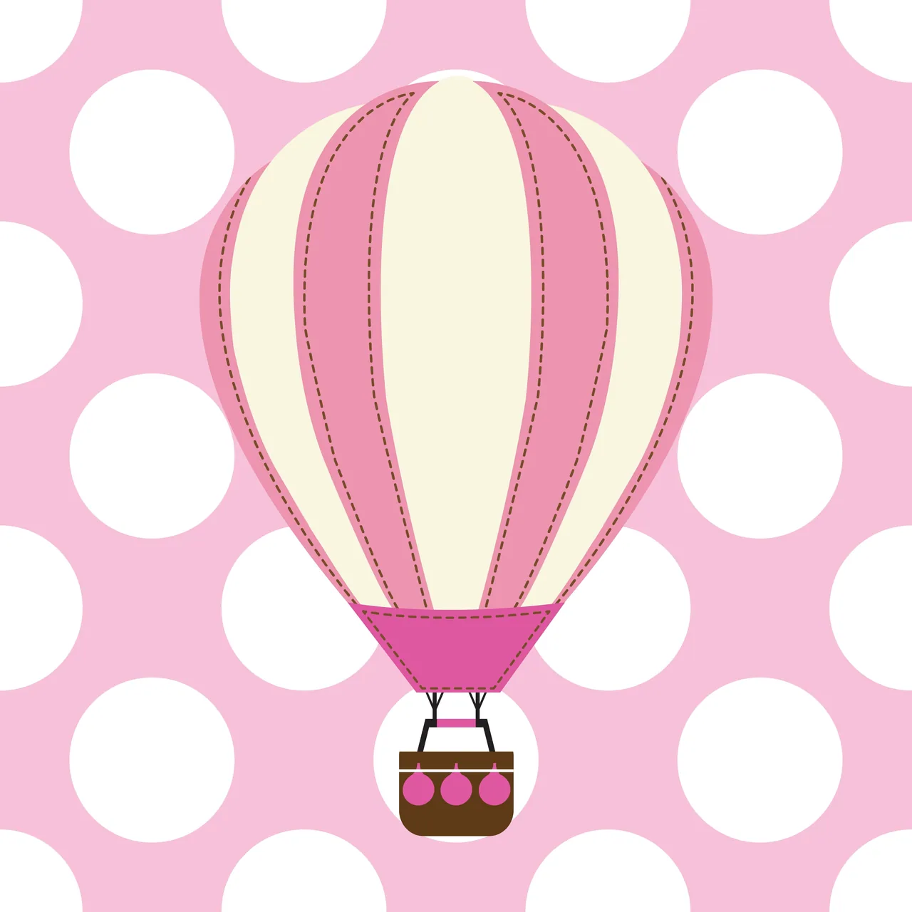 Pembe Balon kanvas tablo
