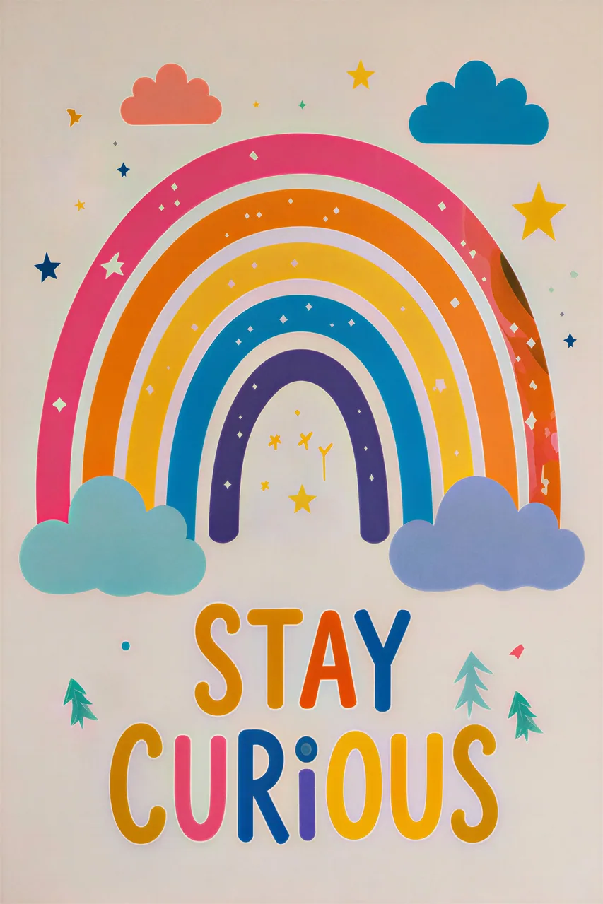 Stay Curious kanvas tablo