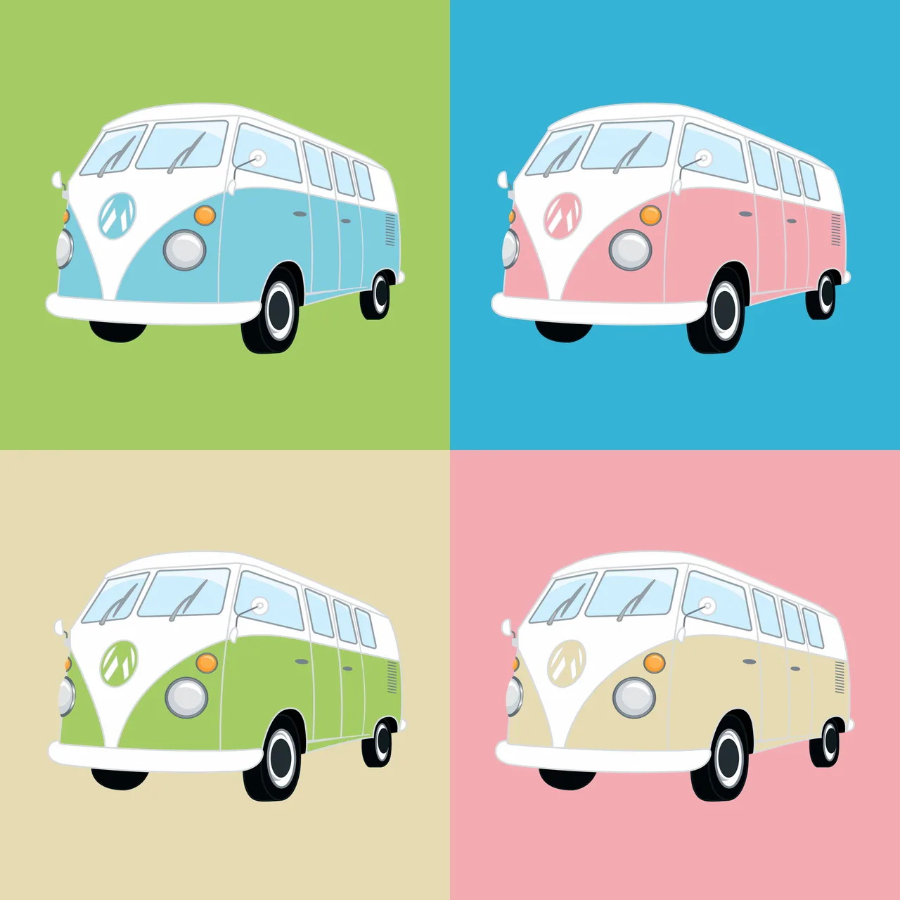 Volkswagen Karavan kanvas tablo