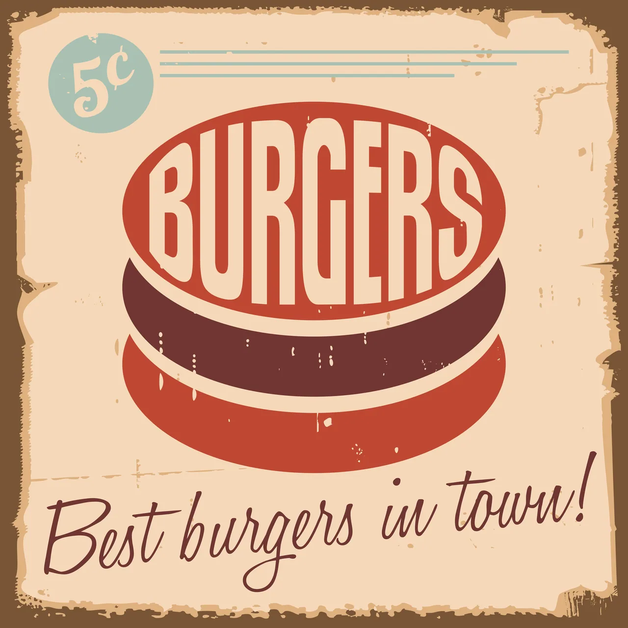 Burgers kanvas tablo