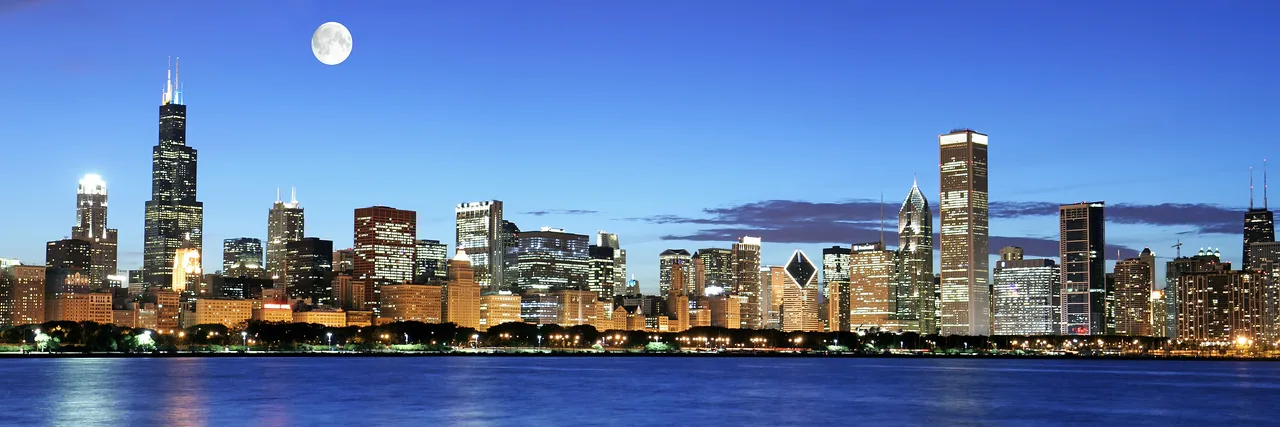 Chicago Panoraması kanvas tablo