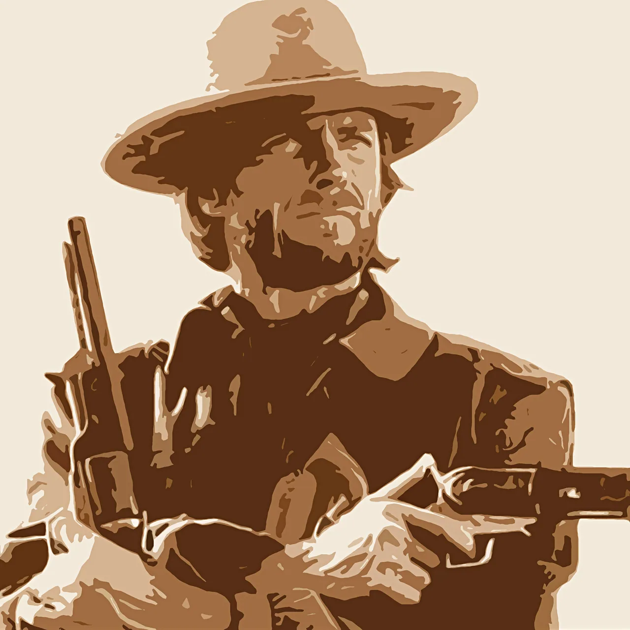 Clint Eastwood kanvas tablo