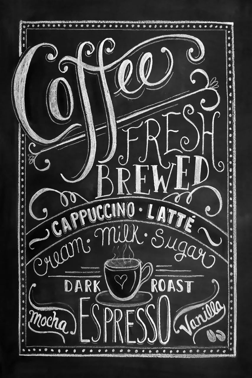 Coffee Fresh Brewed kanvas tablo