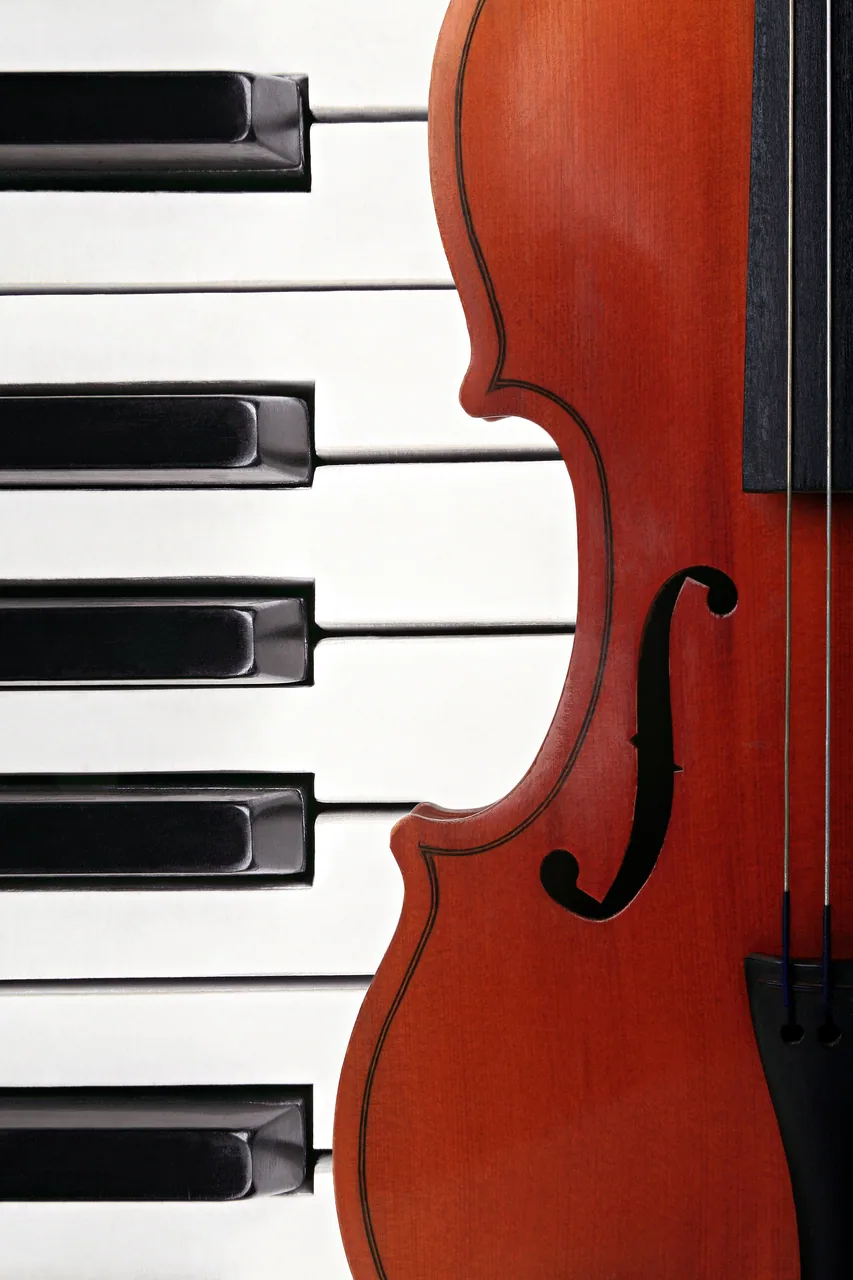 Piyano ve Gitar kanvas tablo