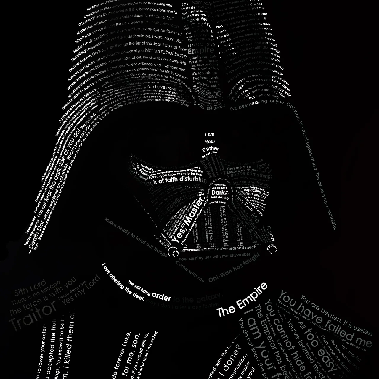 Darth Vader kanvas tablo