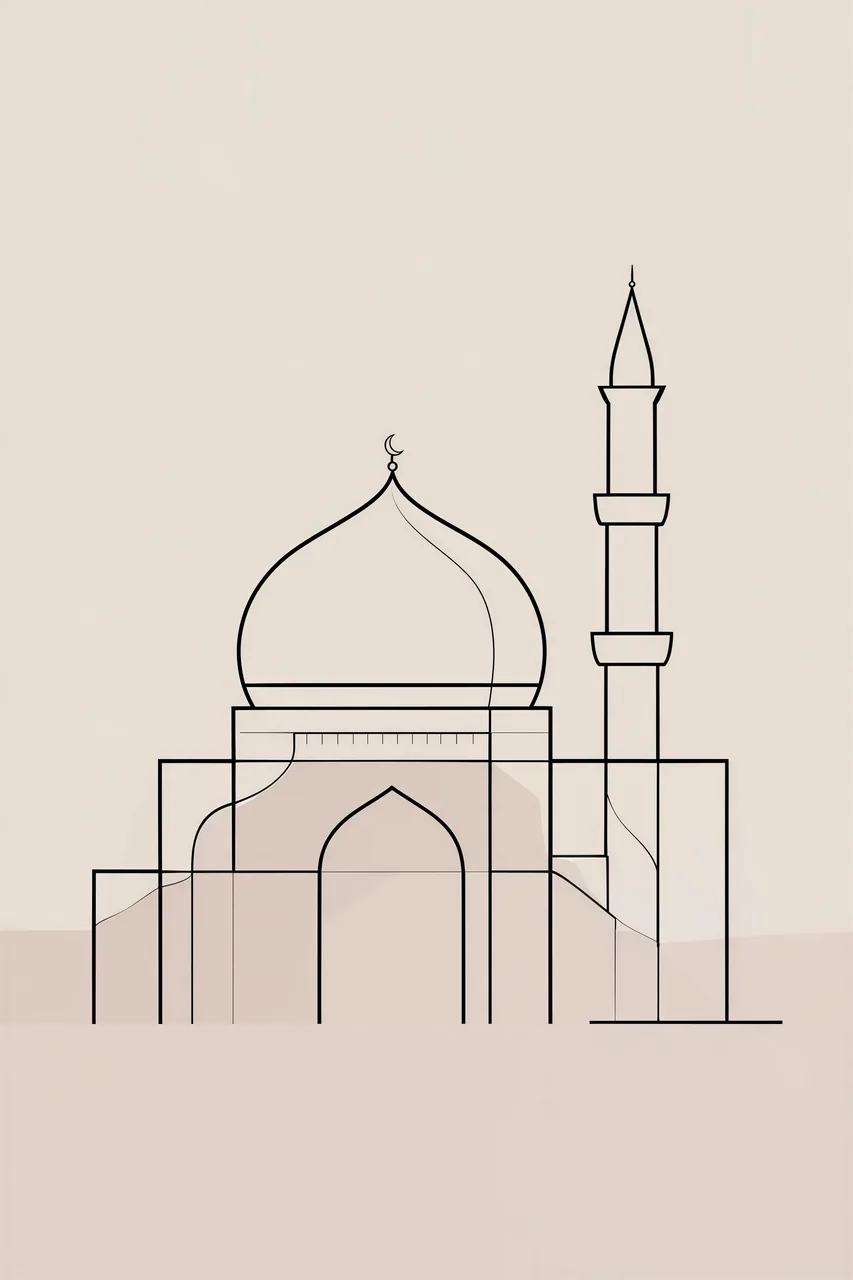 Minimal Cami Çizimi kanvas tablo
