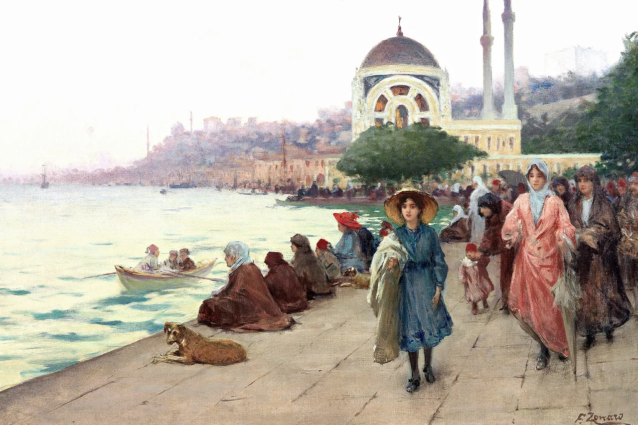 Dolmabahçe'de Gezinti kanvas tablo