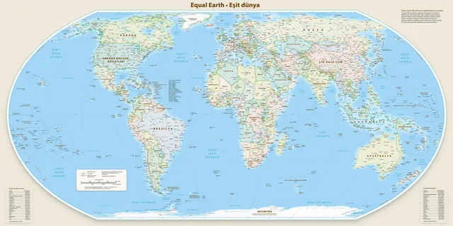 Equal Earth Dünya Haritası