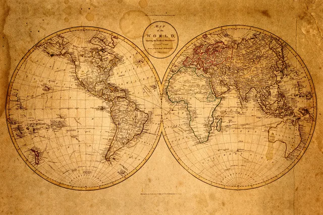 Eski Dünya Haritası 1793
