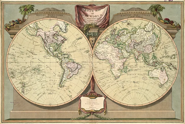 Eski Dünya Haritası 1808