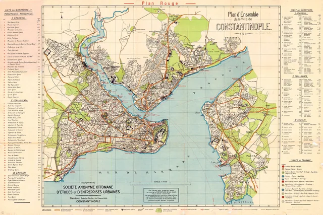 Eski İstanbul Haritası 1922