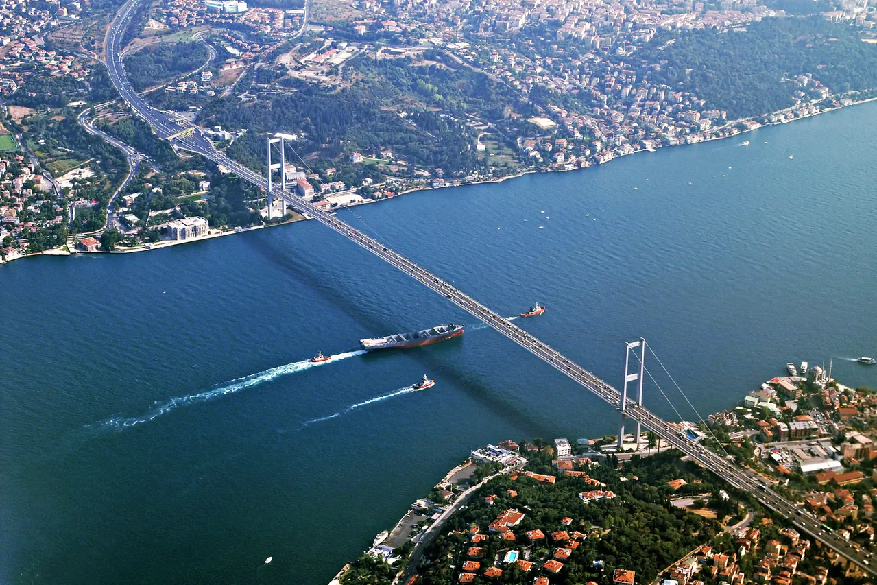 Gökyüzünden İstanbul kanvas tablo