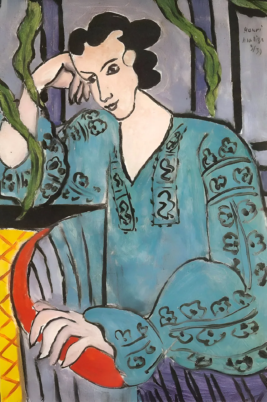 Yeşil Rumen Bluzu kanvas tablo