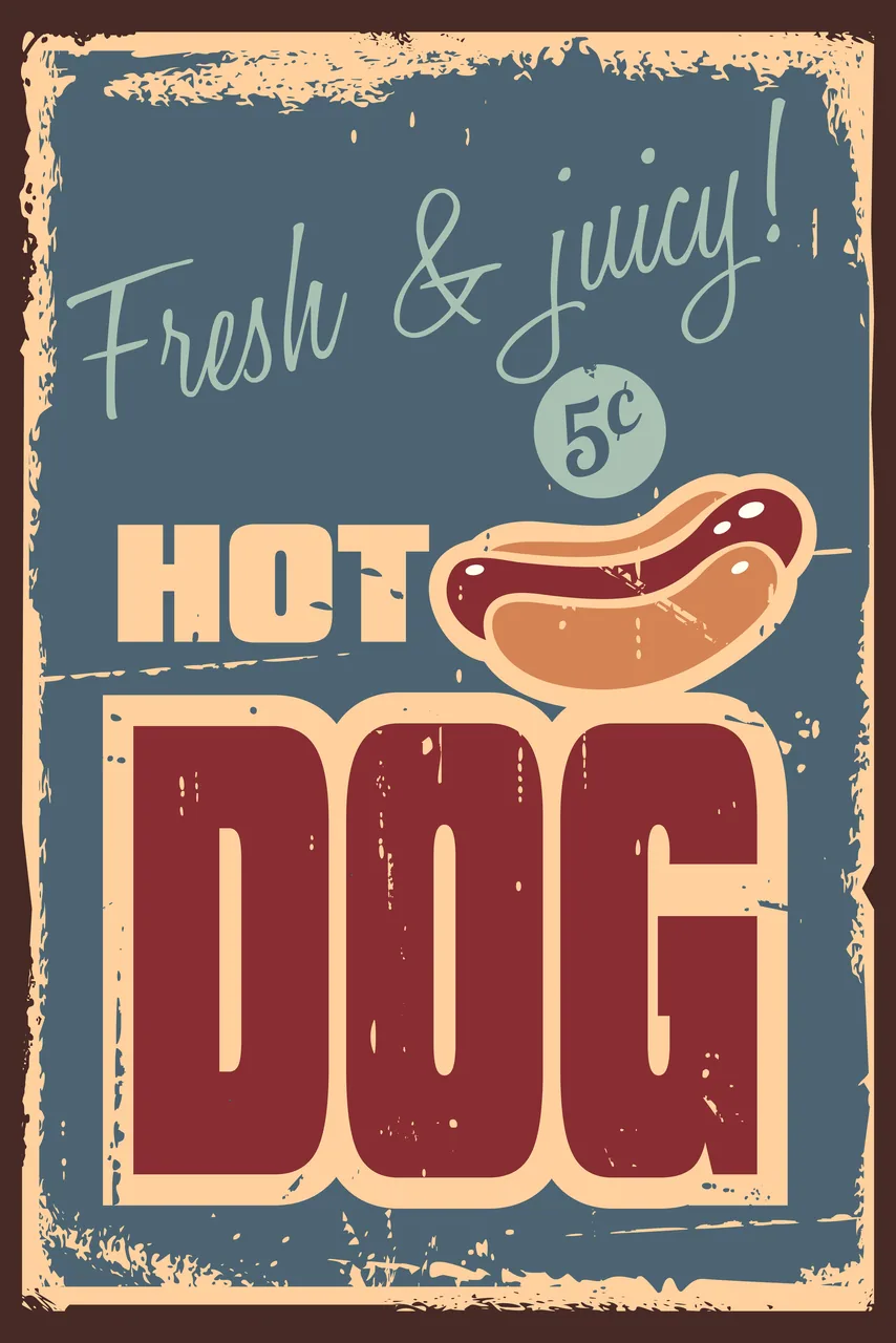 Hot Dog kanvas tablo