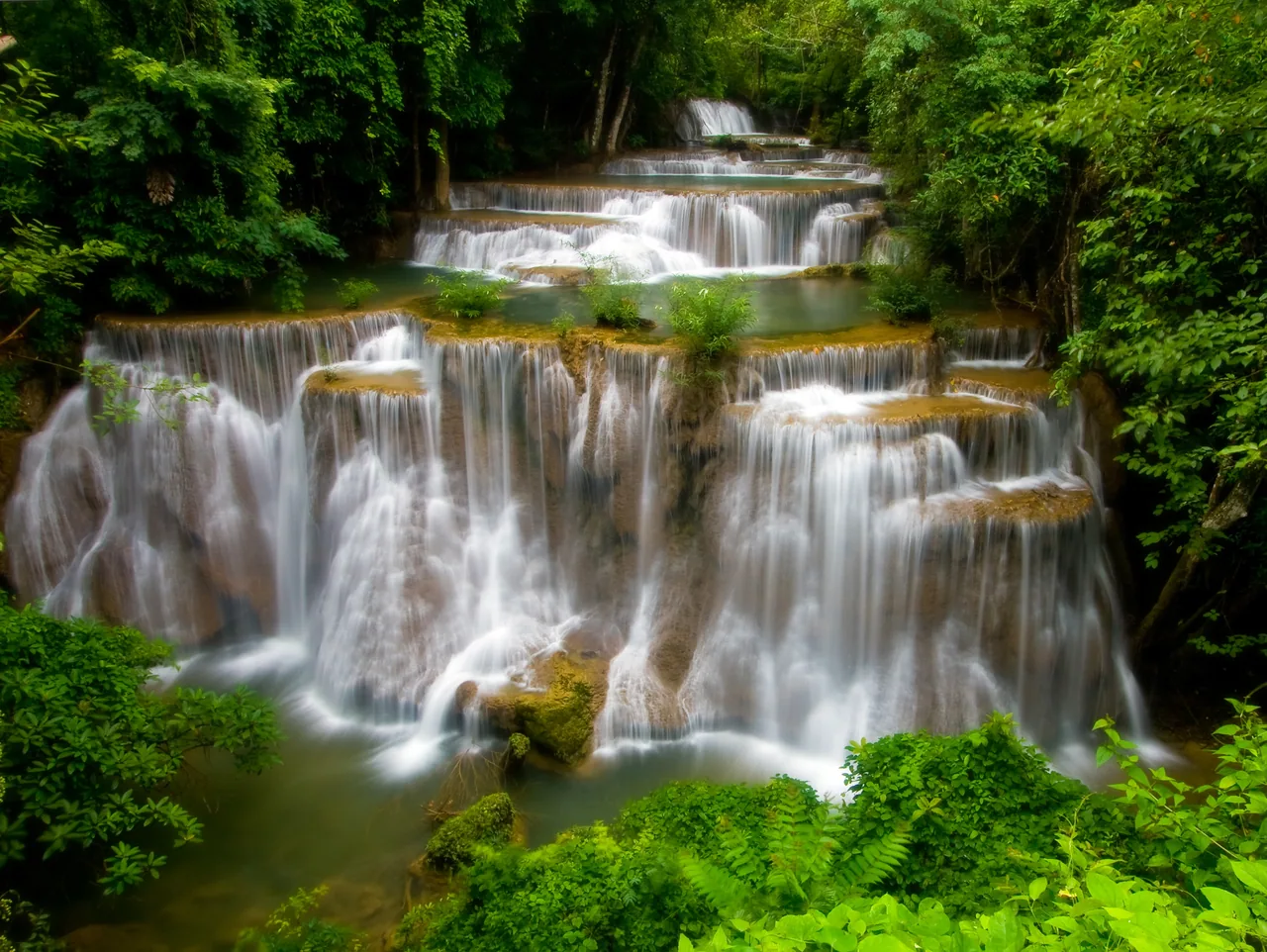 Huay Mae Khamin Şelalesi kanvas tablo