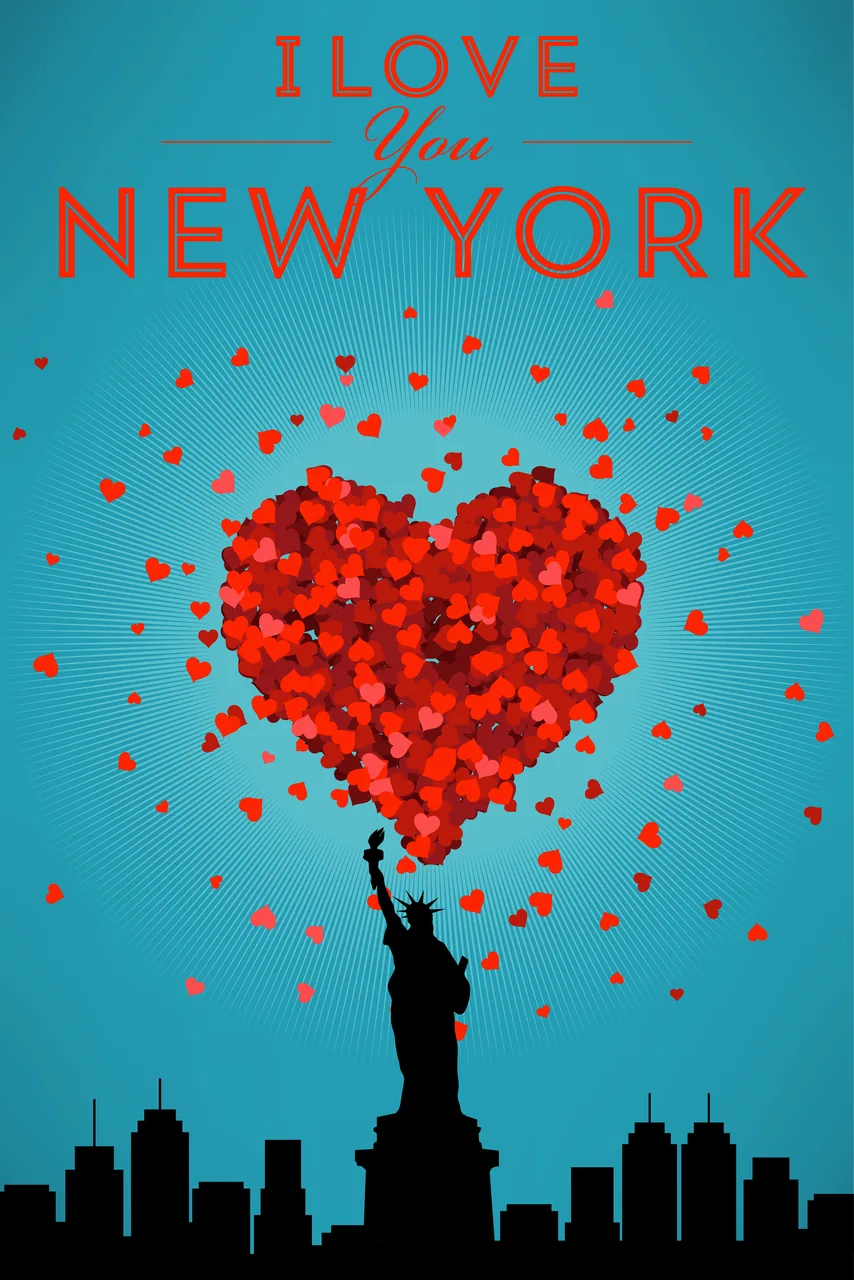 I Love New York kanvas tablo
