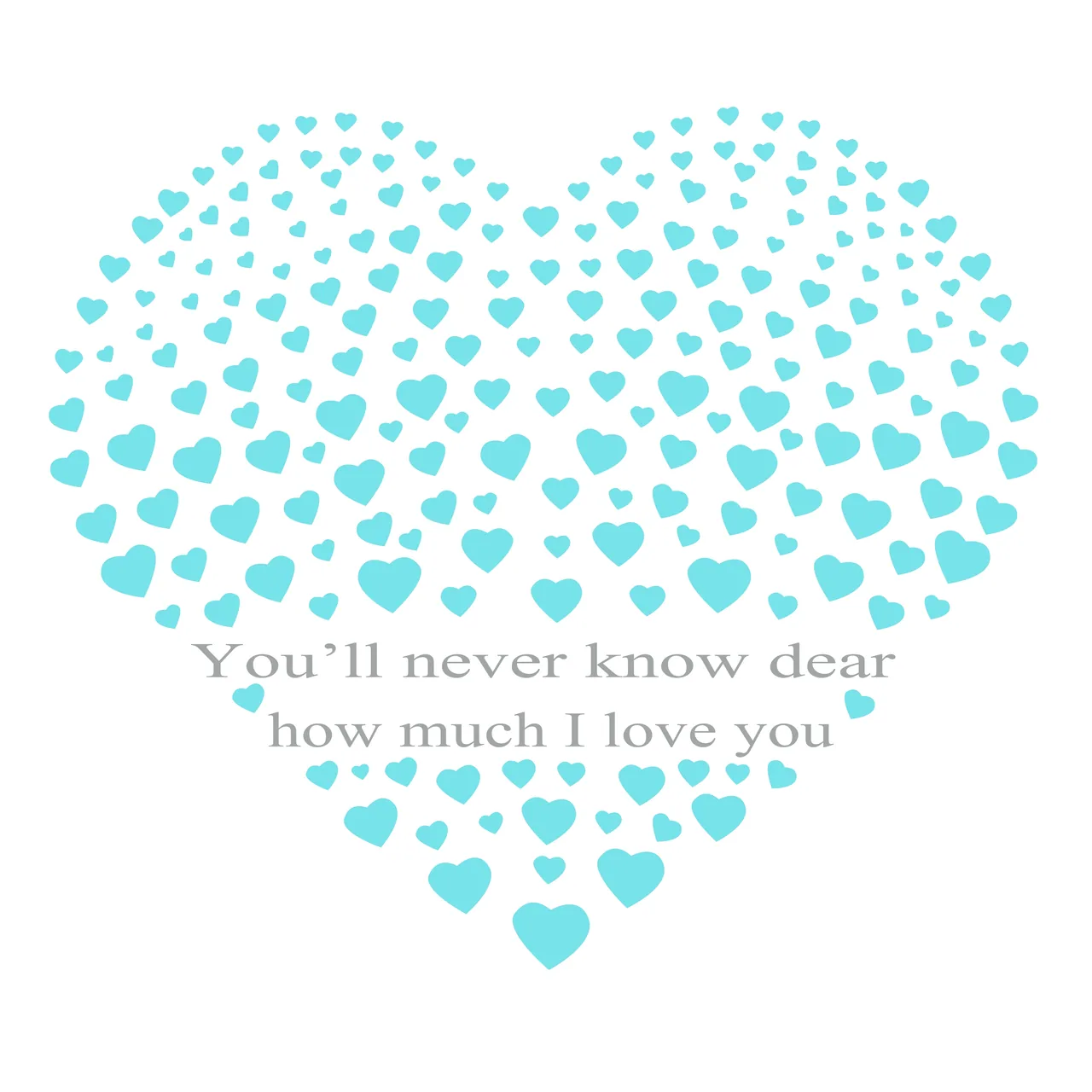 I Love You kanvas tablo