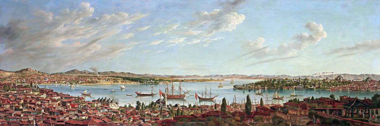 Boğaziçi ve Haliç Panoraması 1770 kanvas tablo