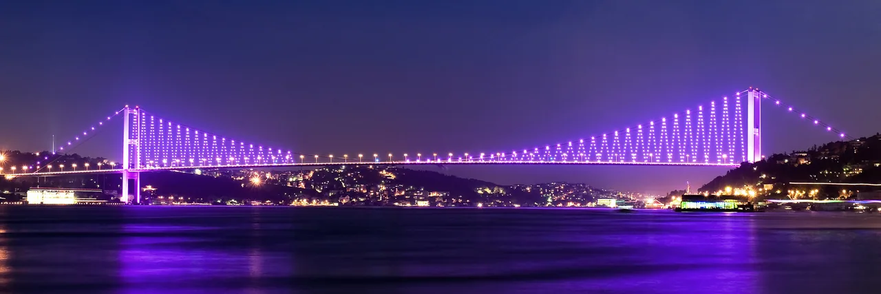 Boğaziçi Köprüsü Gece Manzarası kanvas tablo