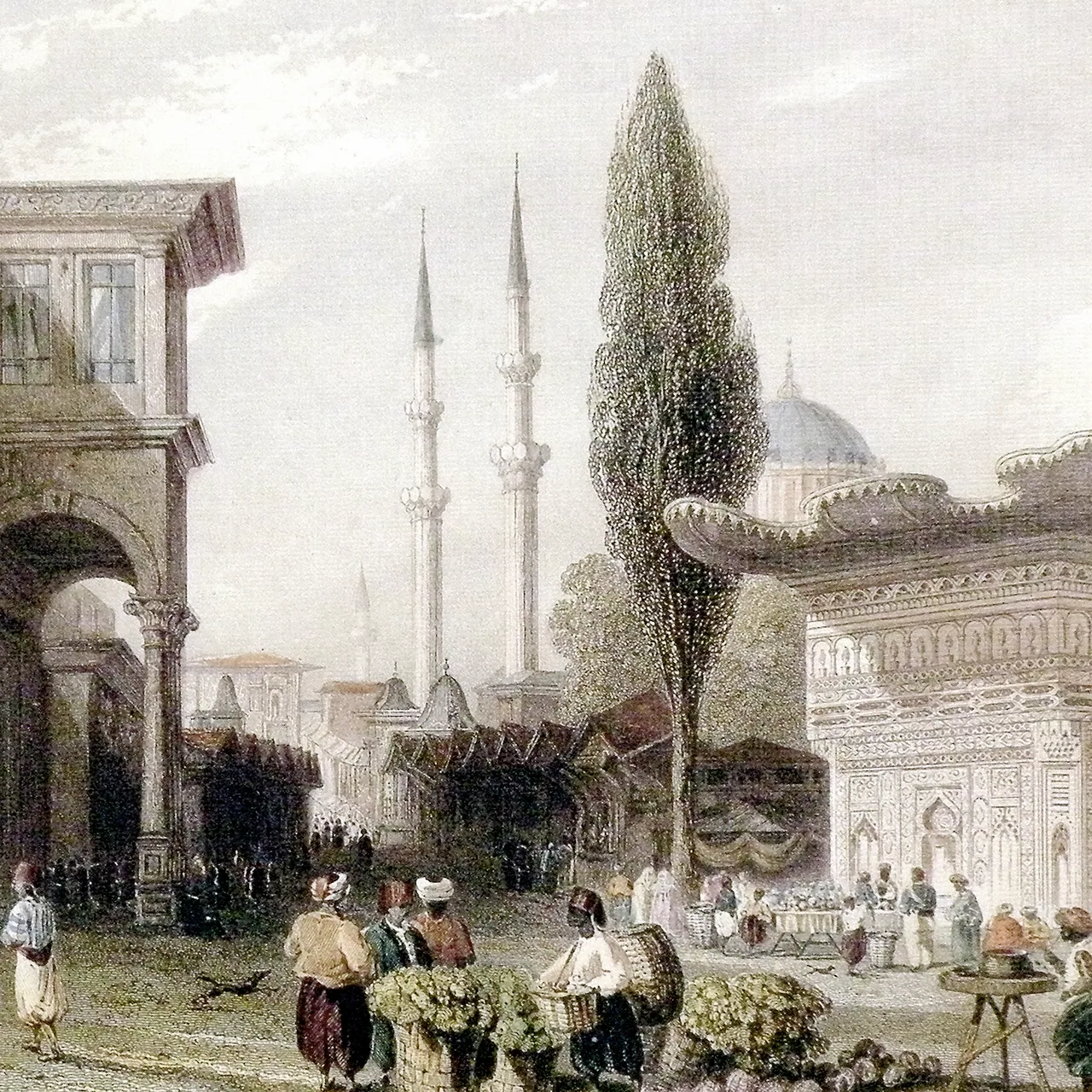 İstanbul Gravürü kanvas tablo