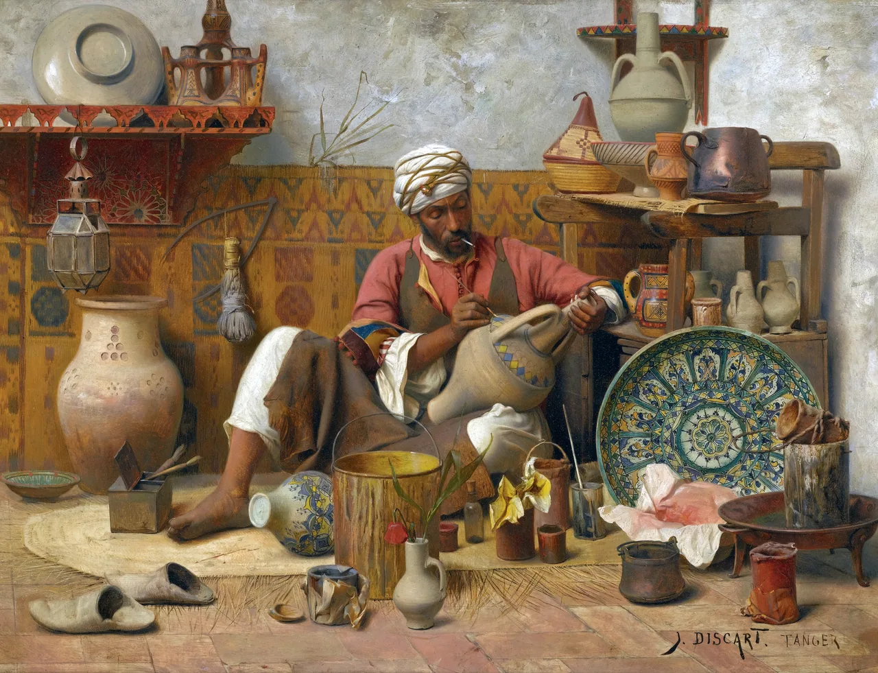 Çömlek Atölyesi kanvas tablo