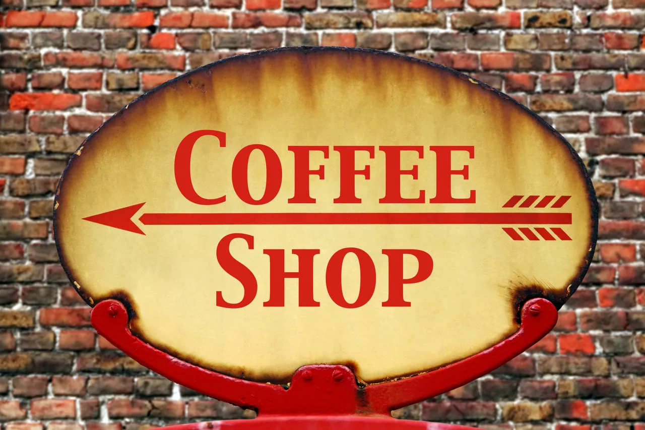 Coffee Shop kanvas tablo