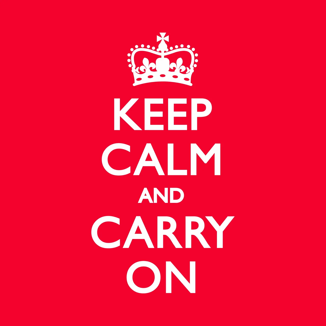 Keep Calm and Carry On kanvas tablo