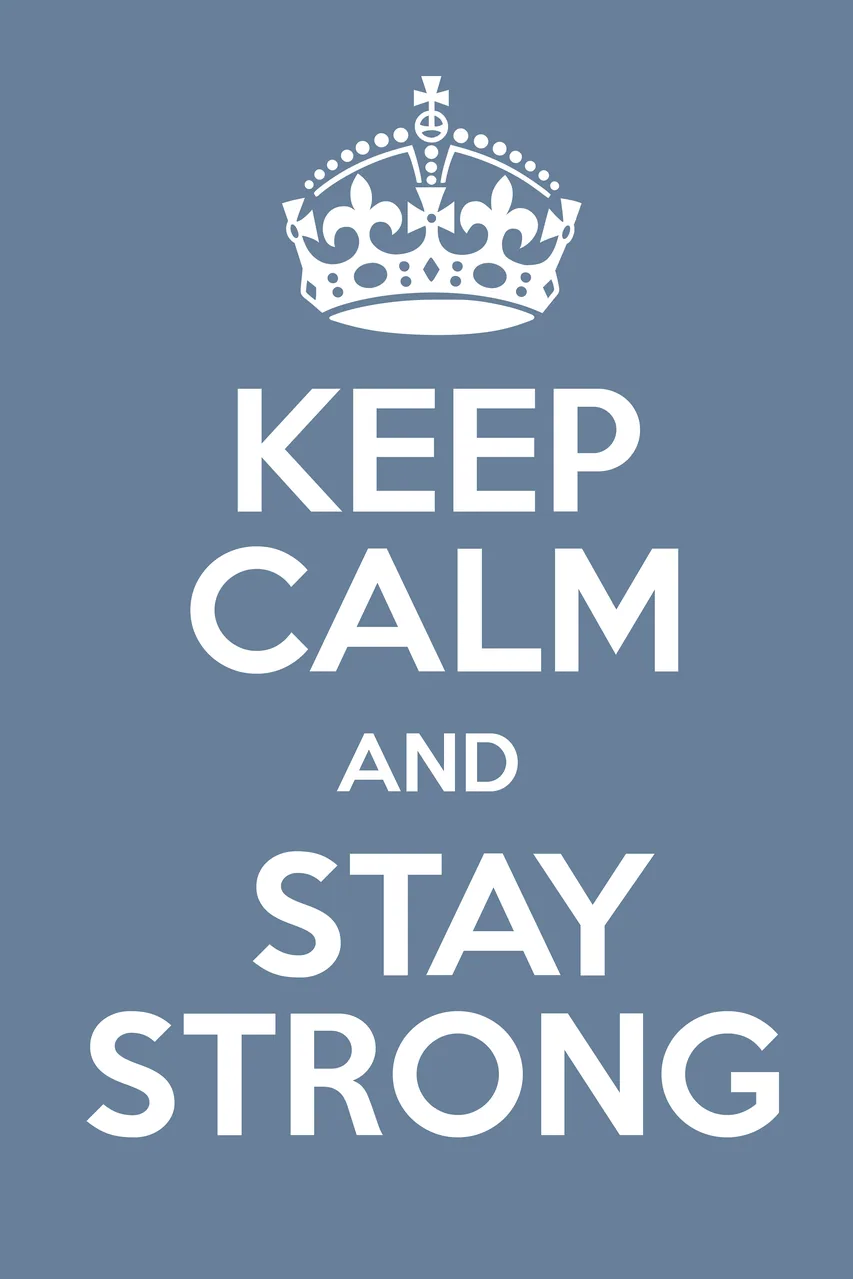 Keep Calm and Stay Strong kanvas tablo