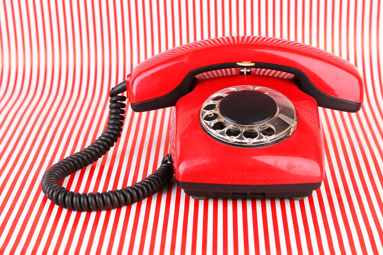 Kırmızı Telefon kanvas tablo