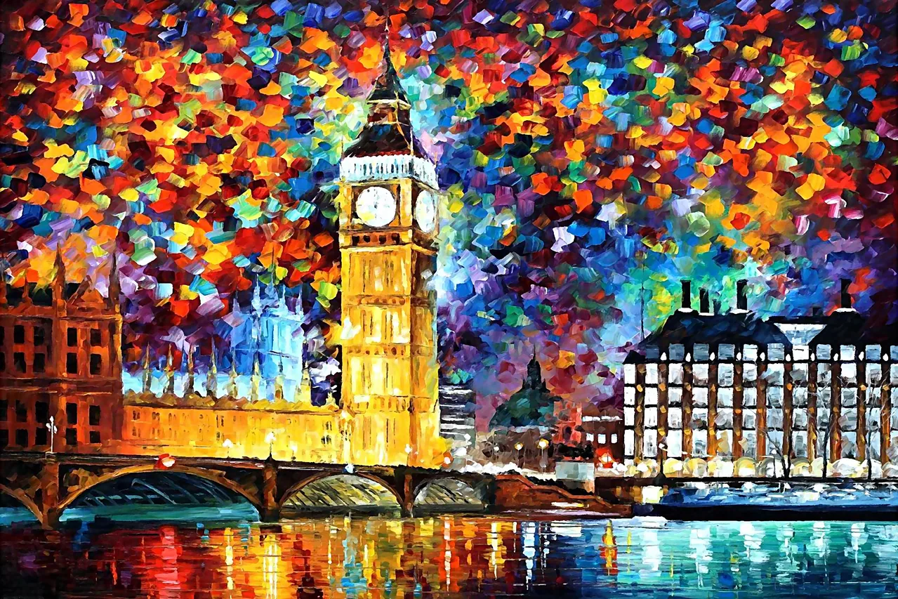 Londra Big Ben kanvas tablo
