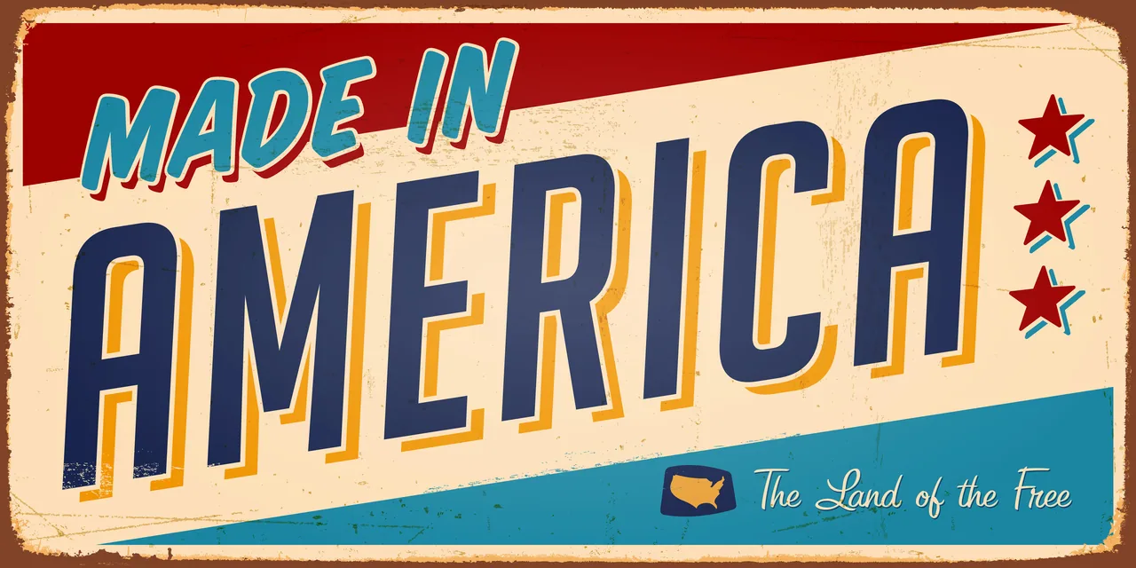 Made in America kanvas tablo