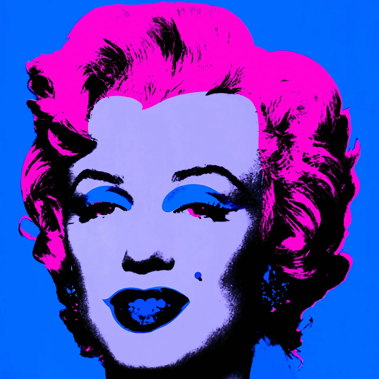 Mavi Marilyn kanvas tablo