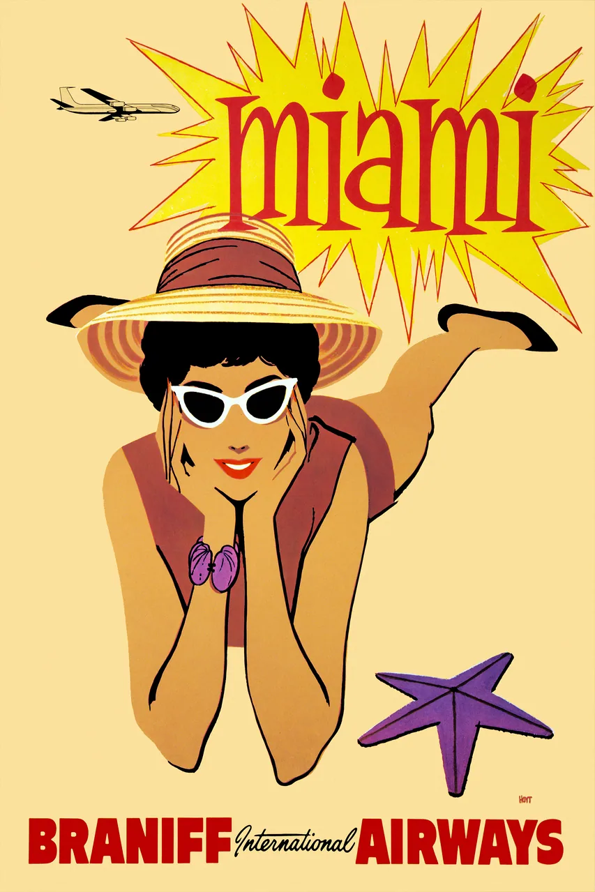 Miami Vintage Posteri kanvas tablo