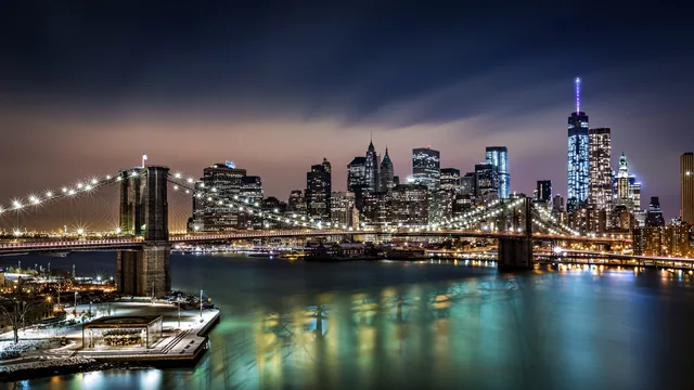Gece Brooklyn Köprüsü