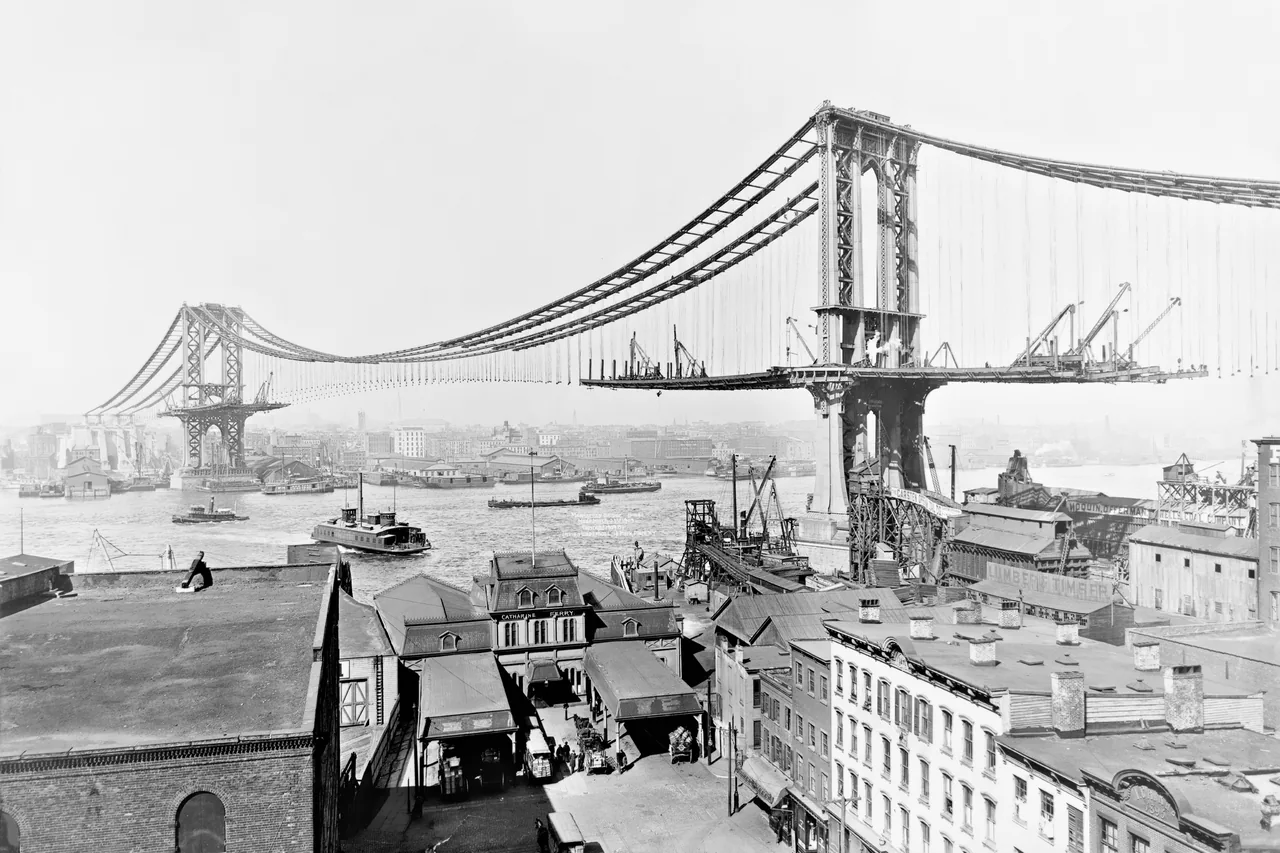 Manhattan Köprüsü 1909 kanvas tablo