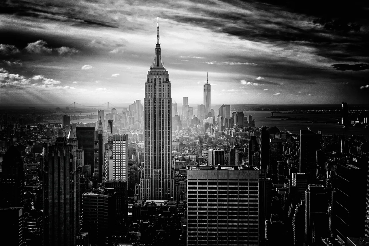 Empire State Binası ve Manhattan kanvas tablo