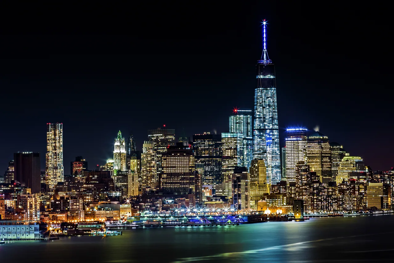 Manhattan Gece Işıkları kanvas tablo