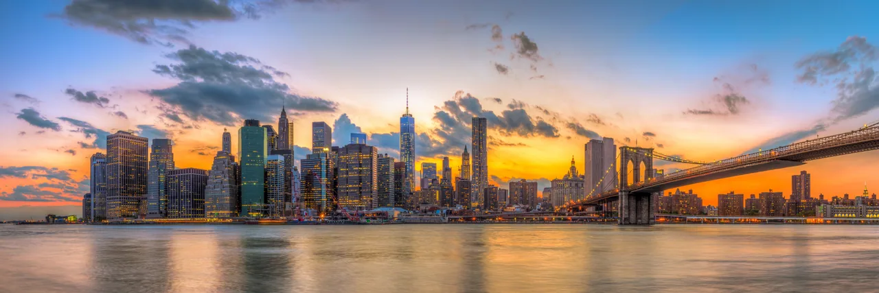 New York Manhattan Silüeti kanvas tablo