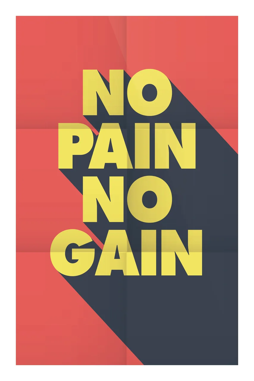 No Pain No Gain kanvas tablo