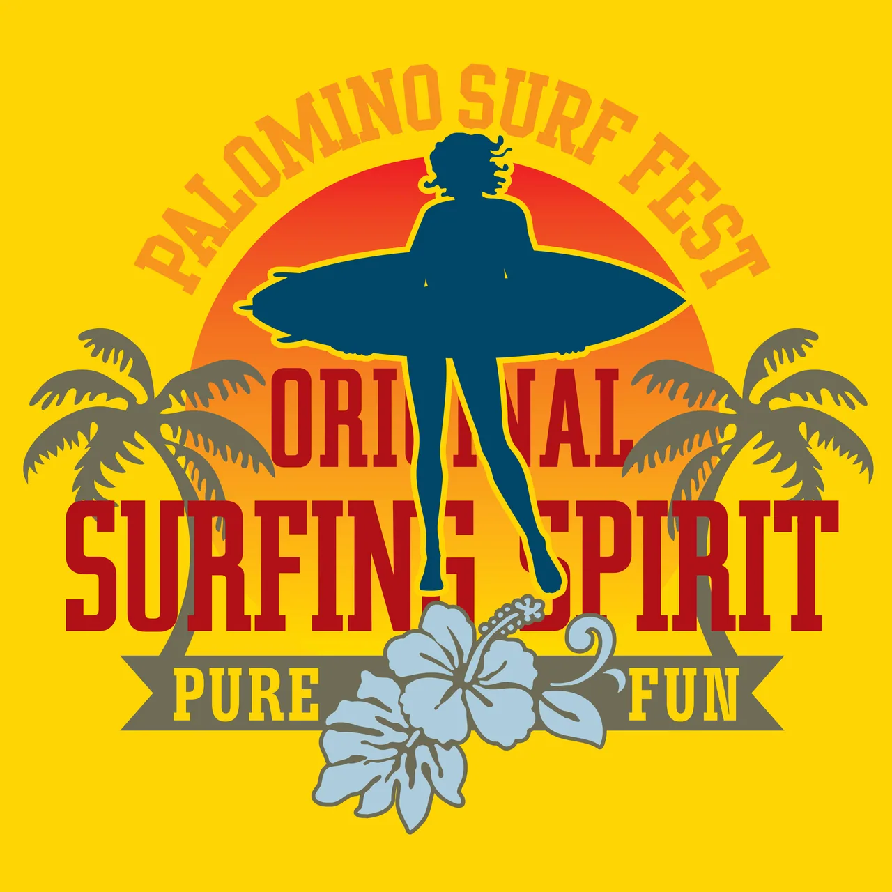 Original Surfing Spirit kanvas tablo