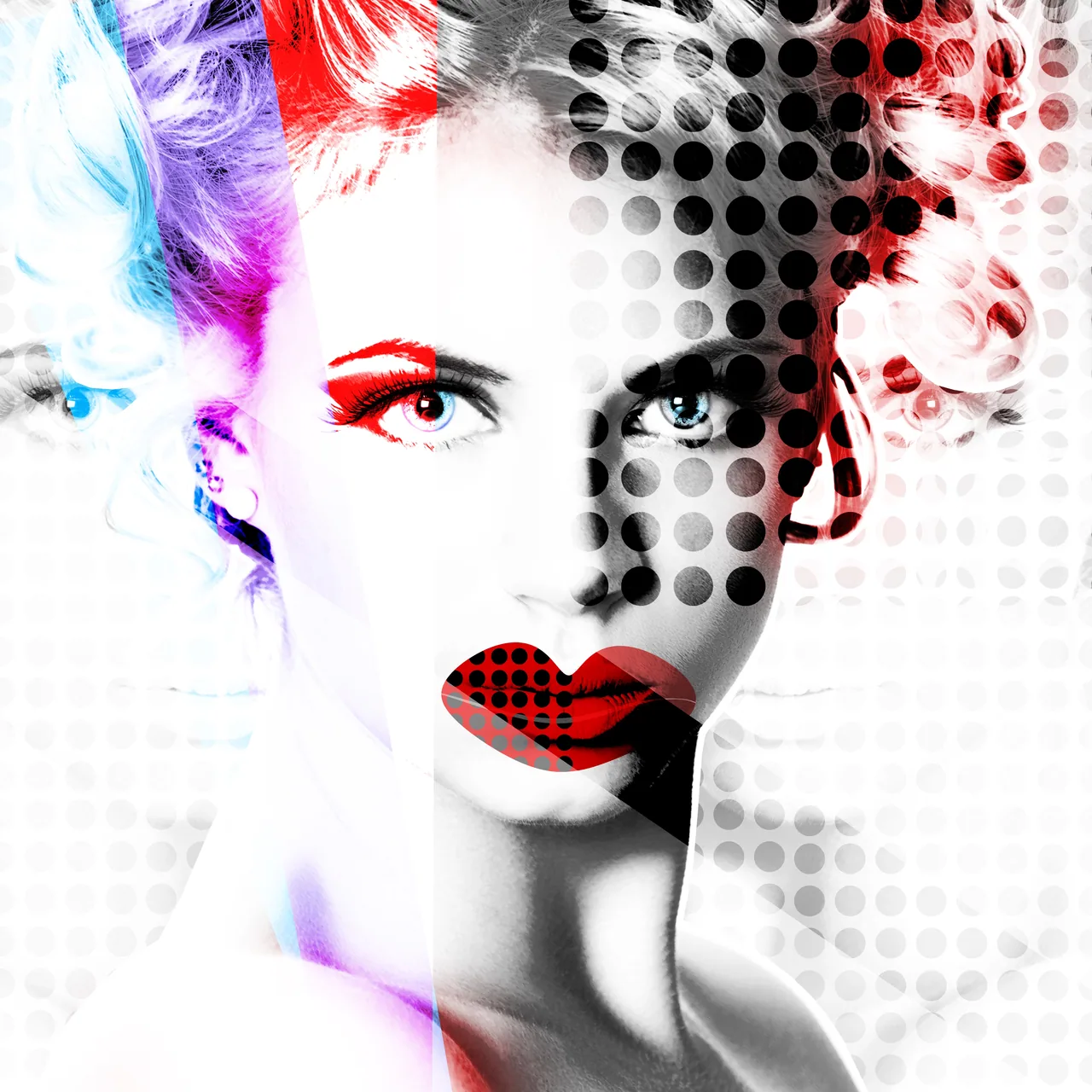 Pop Art Kadın Portresi kanvas tablo